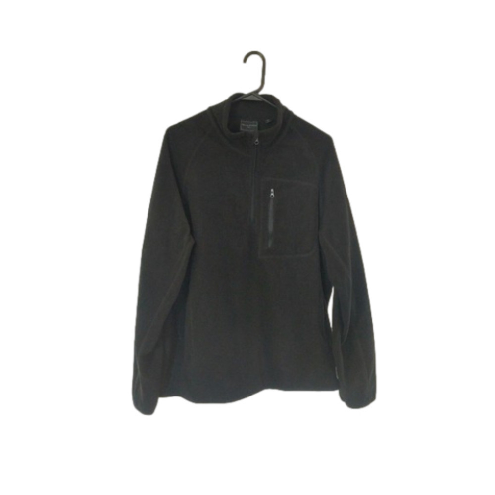 Field & Stream mens jacket fleece quarter zip black size Large